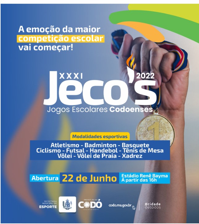 Abertura dos Jogos Escolares Codoenses acontece nesta sexta-feira